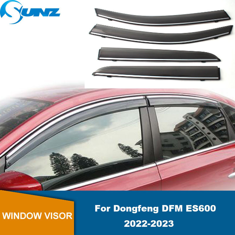 Defletor De Janela Lateral Para Dongfeng DFM ES600 2022 2023 Vento Sol Chuva Guarda Ventilação Sombra Viseiras Acessório