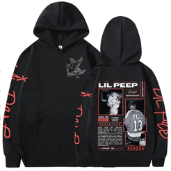 Moletom Canguru Blusa De Frio Lil Peep Cry Baby Gustav Elijah Bad Tribute Rap Tee Graphic Unissex