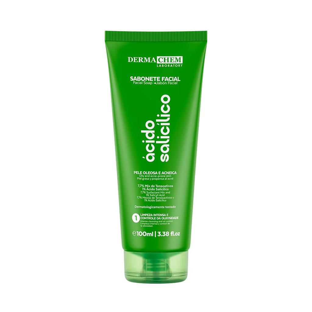 Sabonete Facial Pele Oleosa Ácido Salicílico 100ml - Dermachem