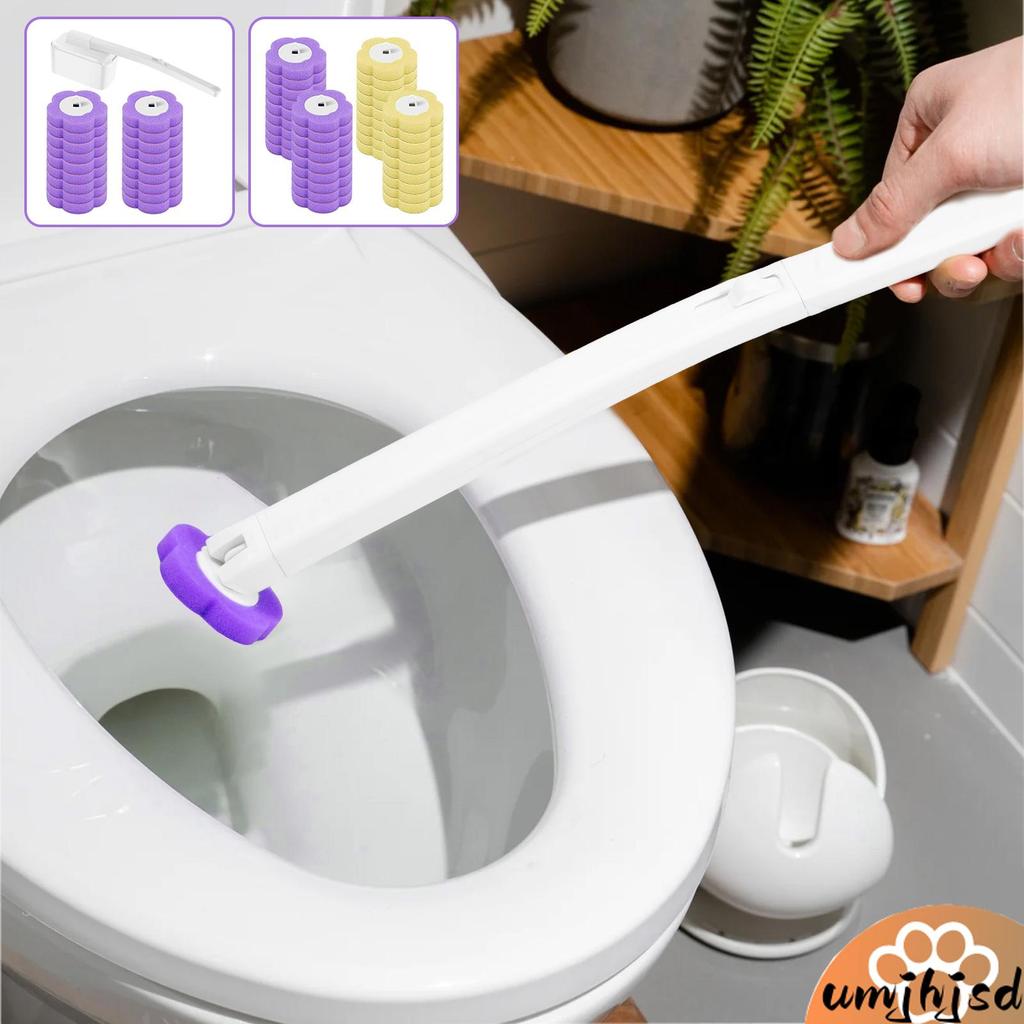 Kit Prático De Varinha De Vaso Sanitário Conjunto De Escova Eficiente 360 ° De Limpeza Com Cabeças Reposição SHOPSKC0805