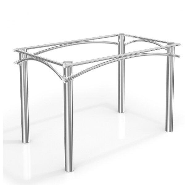 Base de Metal para Mesa de Jantar 110cm Elba Prata Cromado