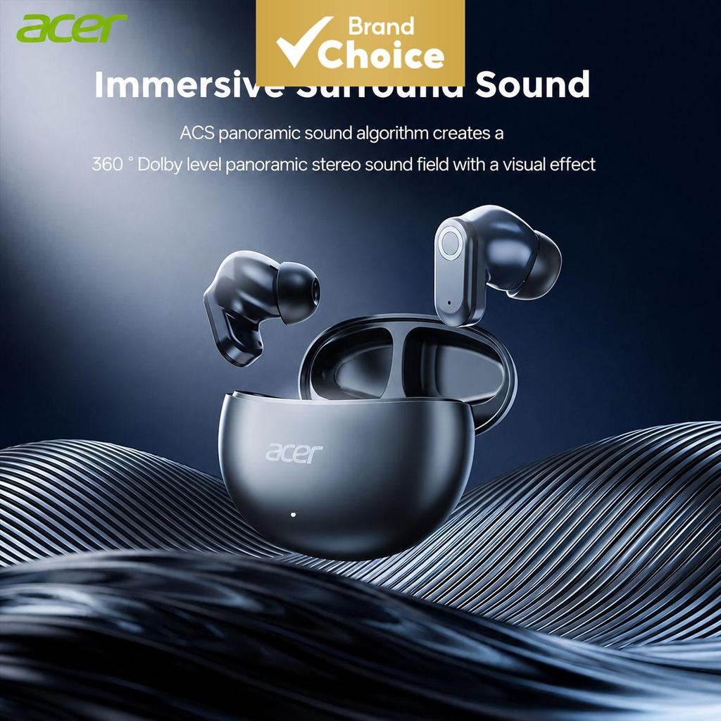 Fones de Ouvido Acer OHR627 TWS Sem Fio, Fones Bluetooth, IPX5 à Prova de Suor e Água, Microfone Integrado, Chamadas