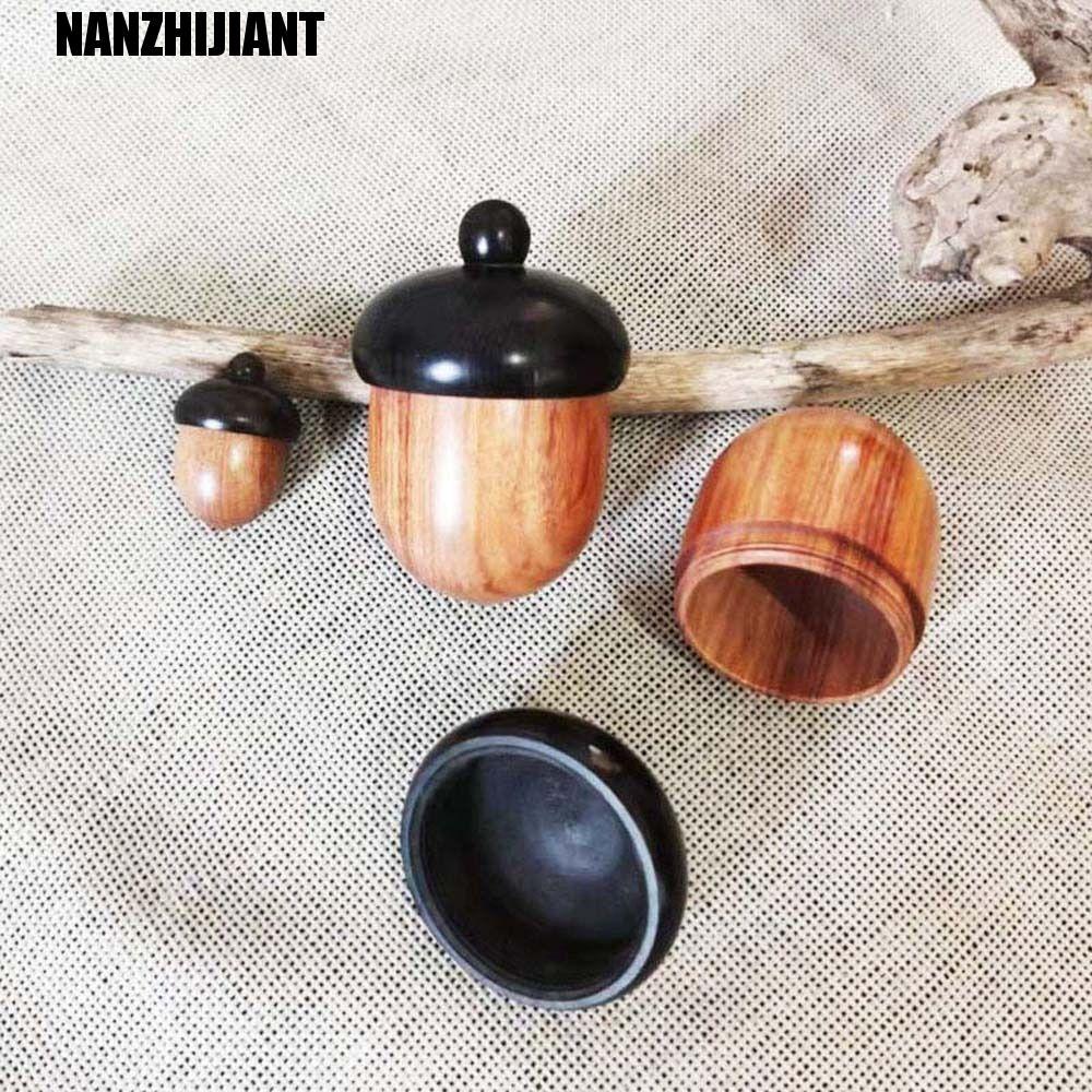 NANZHIJIANT Estojo Para Comprimidos De Viagem Recipiente Mini Organizador Portátil De Cápsulas De Sândalo