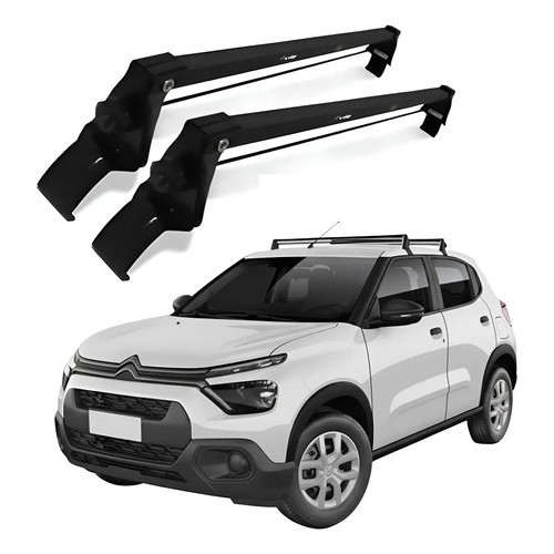 Rack De Teto Bagageiro Citroen C3 2023 2024 2025 Preto Preto