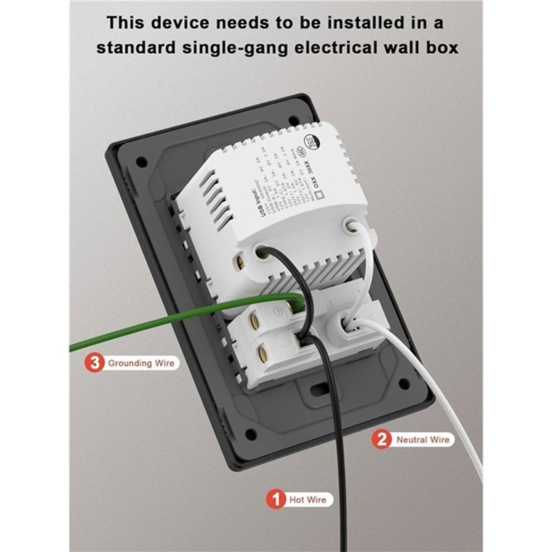 GaN PD20W USB-C Adaptador De Parede Para Entrega De Energia E A Tomada De Cabo Retrátil , Resistente À Violação 15A 125V