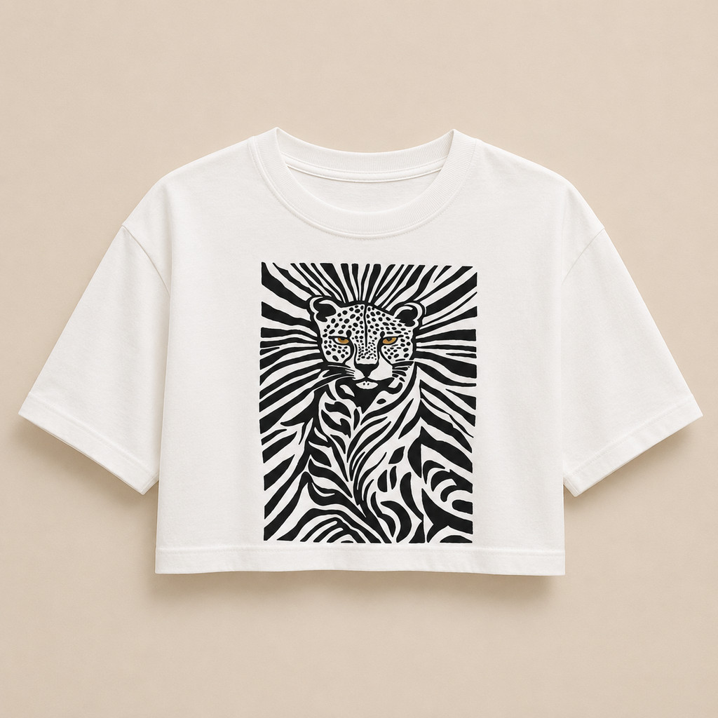 Cropped Oversized Estampas Diversas Camisa StreetWear Camiseta Curta Feminina Blusa 100% Algodão