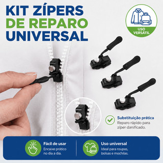Zipper Reparo Instantâneo Destacável Reparador De Zíper Removível tamanho GRANDE