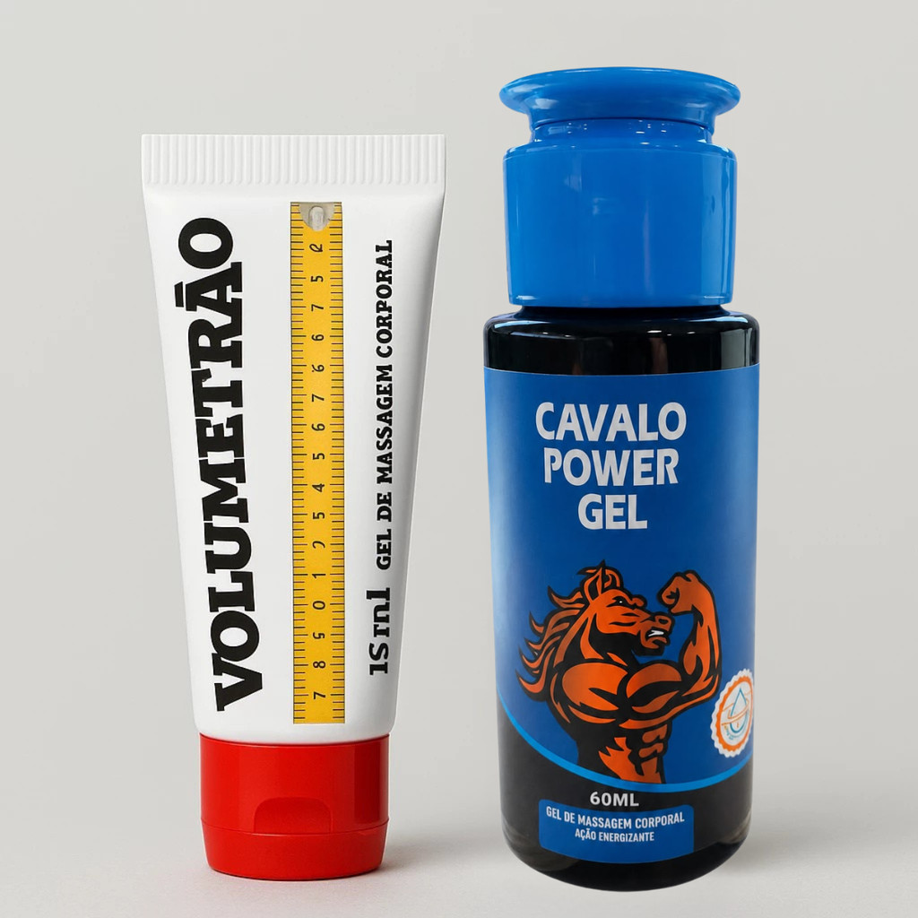 Kit Durão Gel Pau de Cavalo 60Ml + Gel Volumetrão Excitante EFEITO Retardante incha