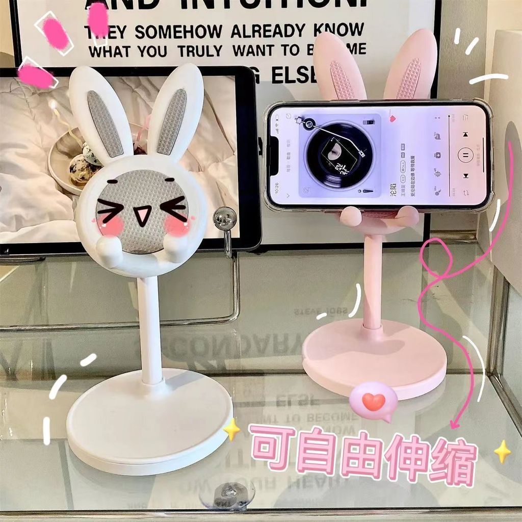 Suporte para telefone de coelho fofo Suporte ajustável Universal para Tablet