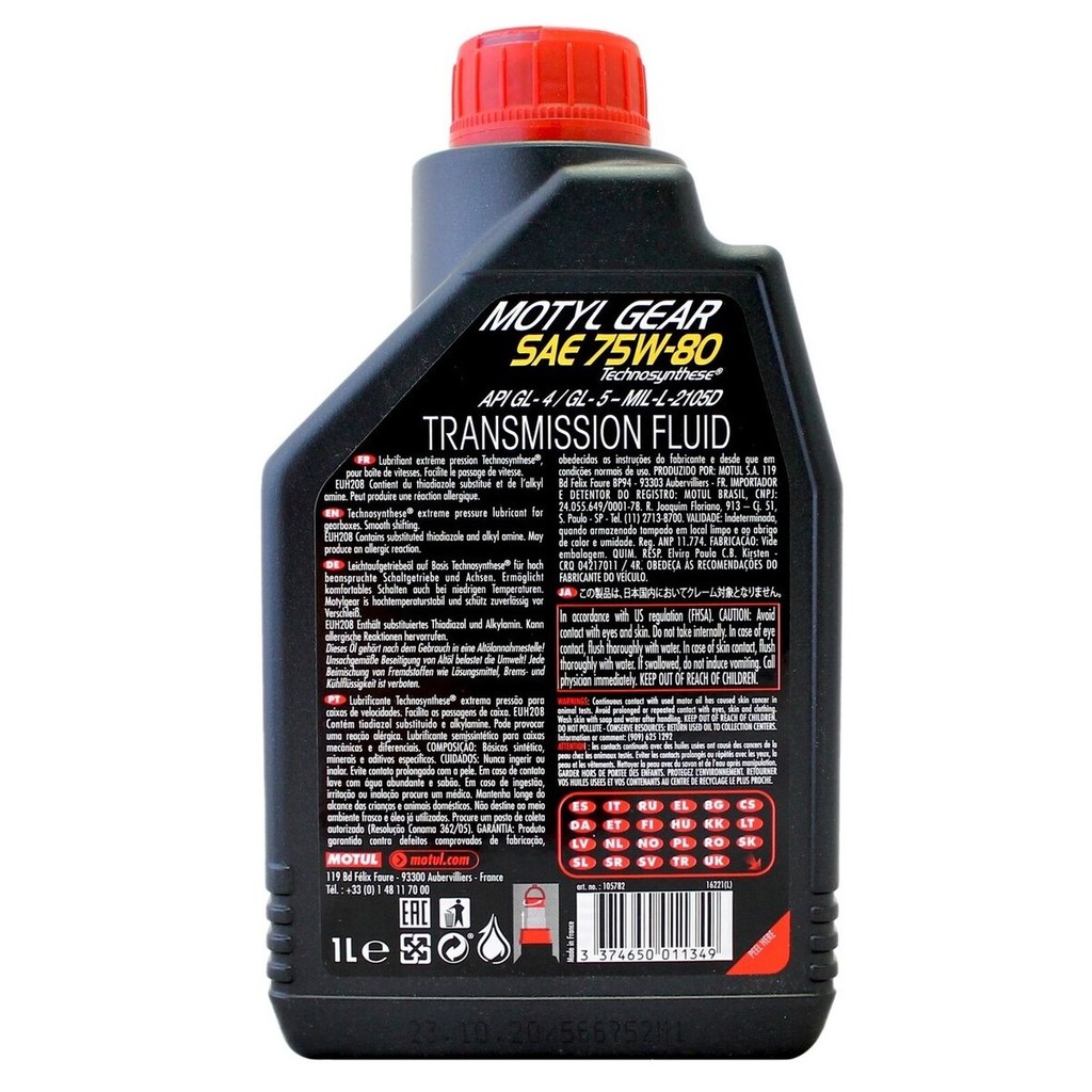 2L Óleos Lubrificante Câmbios Manuais TRANSMISSAO Motul Motyl Gear 75w80 KIT MANUTENÇÃO · foto 2