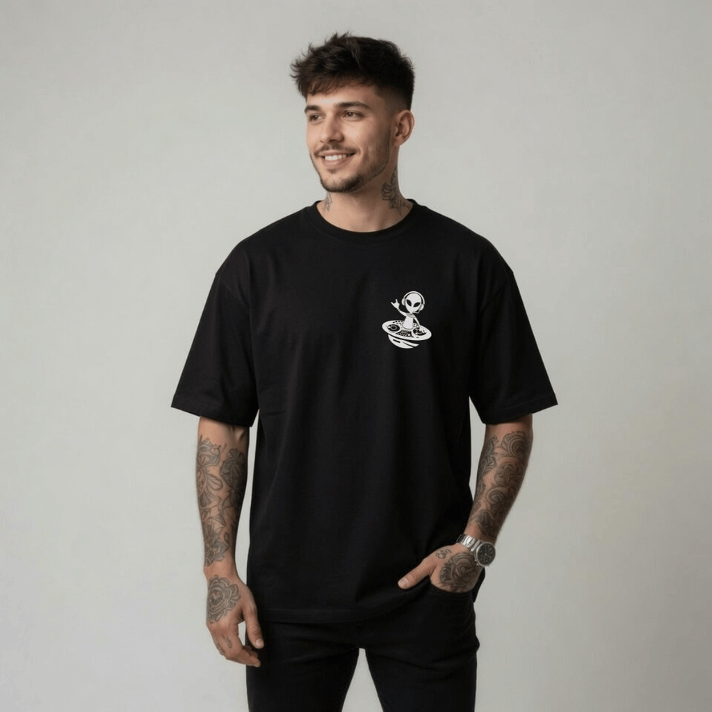 Camiseta Masculina Estampada ET Nave peito 100% Algodão Premium Camisa Blusa Homem Academia Confortavel Plus Size