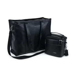 Kit Bolsa Tote Pro com Alça + Térmica Move Mini Preta