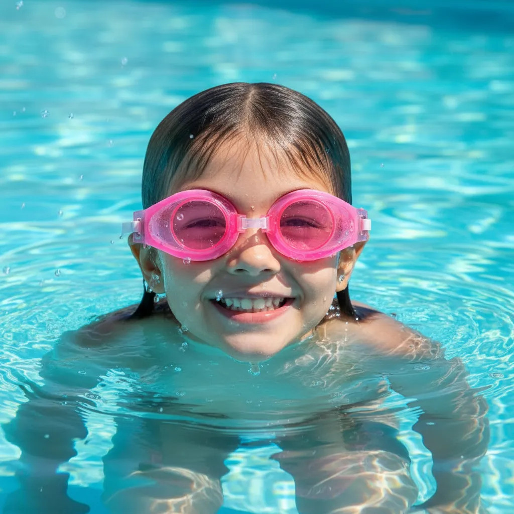 Óculos Natação Mergulho Infantil Com Protetor  de ouvido Piscina Aniversário