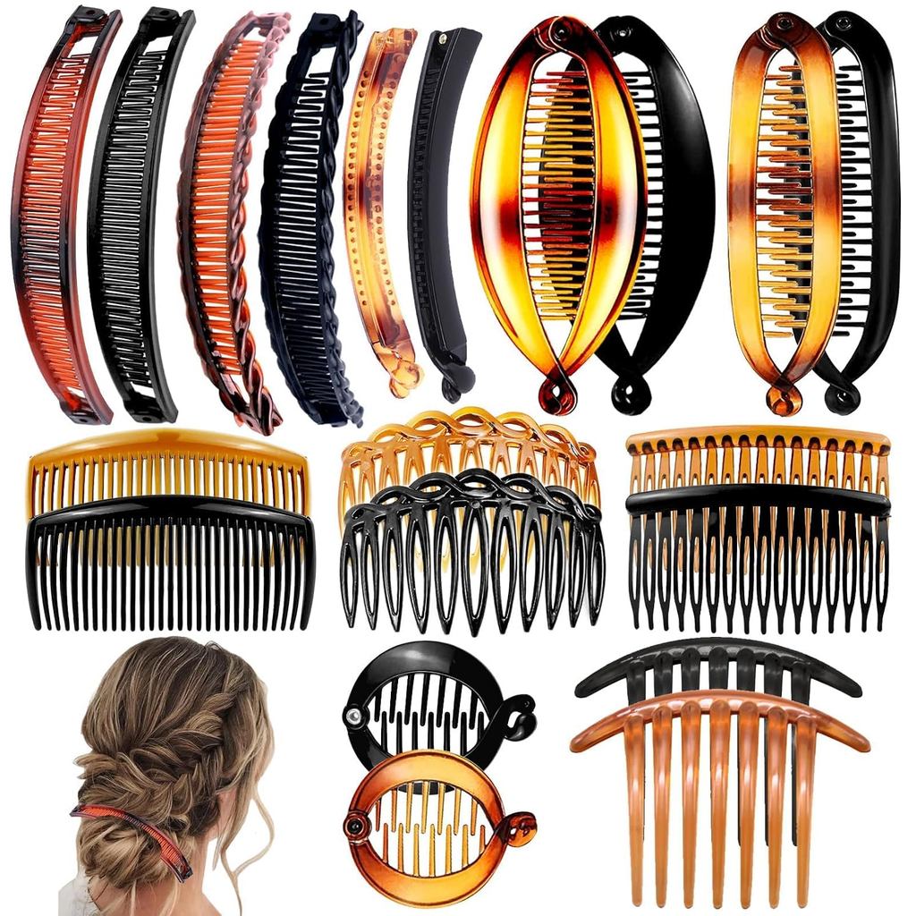 20 Peças de Presilhas de Cabelo Banana Clássicas, Presilhas Banana para Rabo de Cavalo, Presilhas de Cabelo Banana de Pl
