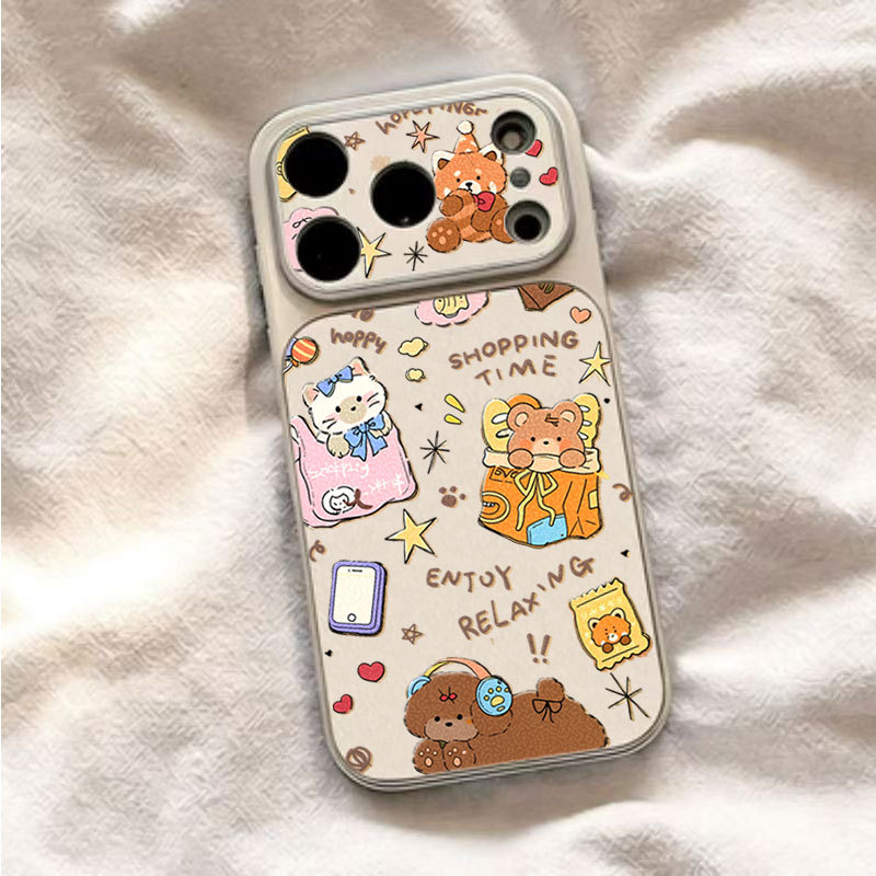 Bonito Pequeno Urso Caso De Telefone Para Samsung Galaxy S21 FE S22 Plus S24 S23 S25 S26 Ultra A15 A16 A17 A37 A56 A55 C