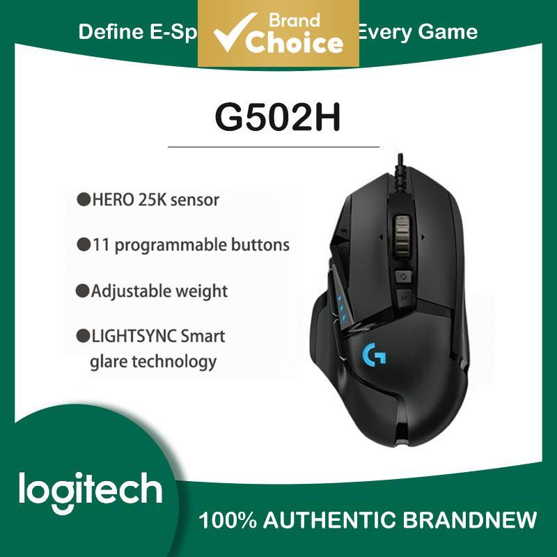 Logitech G502 Hero Mouse Gamer com fio, RGB, 25600 DPI ajustável, botões programáveis, ergonômico, ideal para jogos FPS,