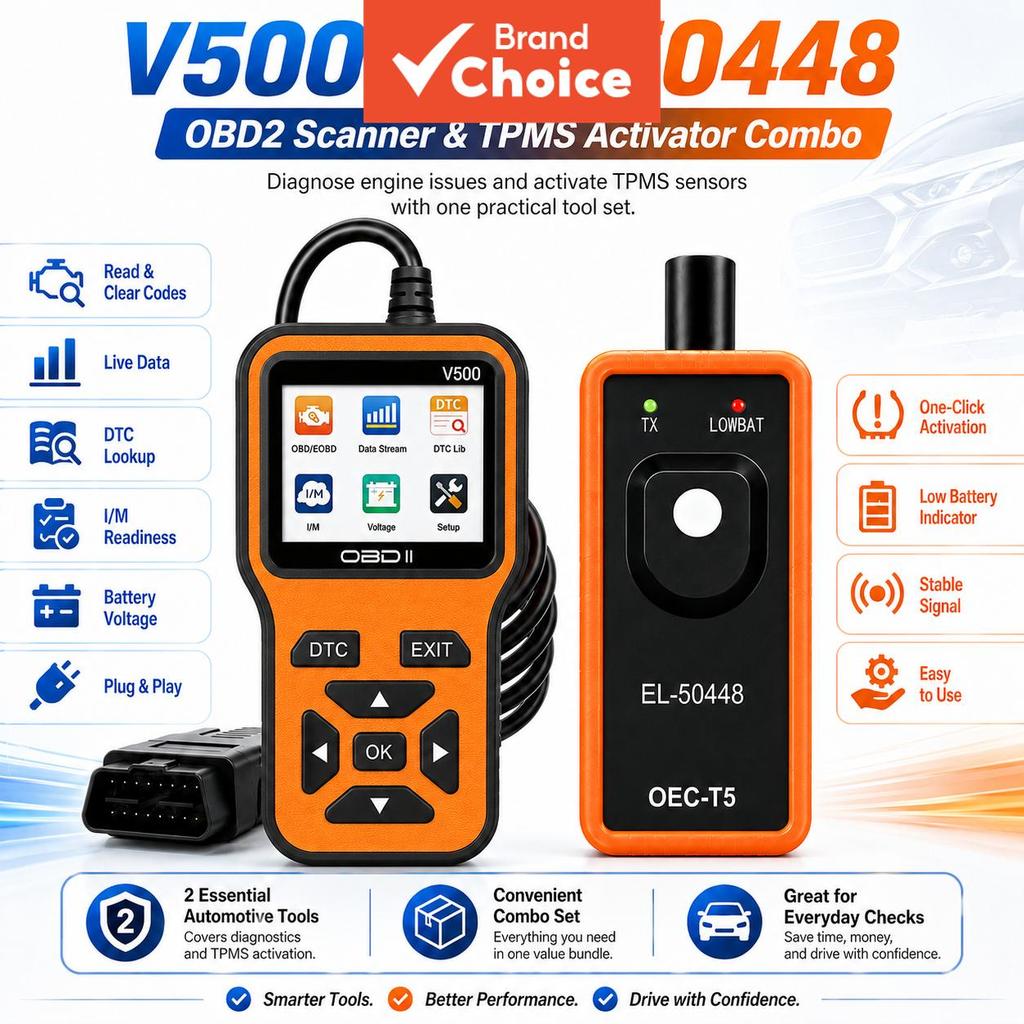 Scanner OBD2 V500 com redefinição do TPMS EL-50448, leitura/apagar códigos, dados em tempo real e ferramenta de pressão