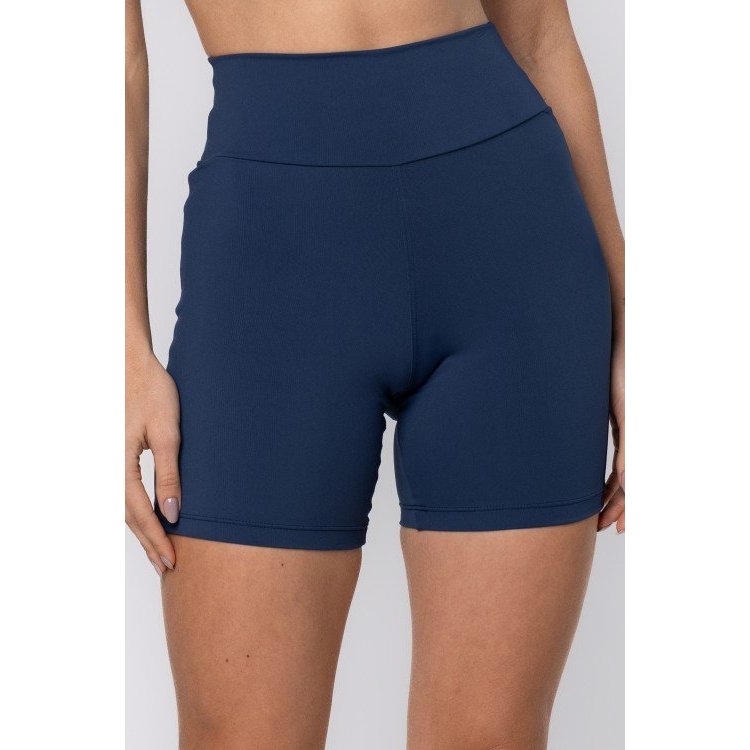 Short Cós Alto em Poliamida Puresense Azul Saphire