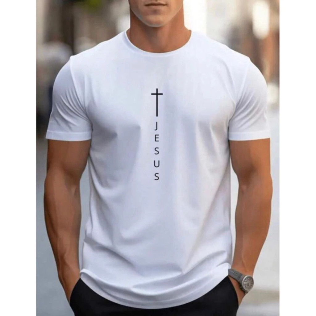 Camiseta Masculina Feminina Jesus  Moda Evangélica/ Cristã Camisa 100% Algodão Unissex Igreja Oração Estampada