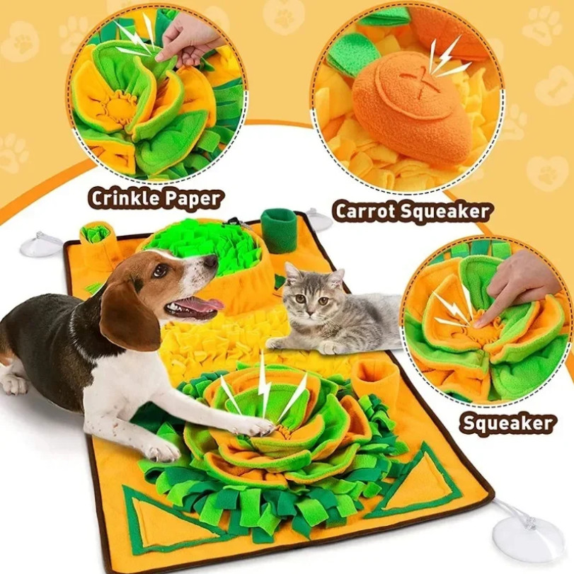 Novo Tapete Interativo para Cães, Antiderrapante, para Estimulação Mental, Tapete de Forrageamento, Brinquedos de Trabal