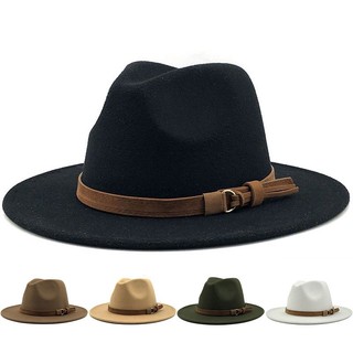 Chapéus Fedora de Camurça para Mulheres e Homens, Chapéu de Feltro, Boné de Outono/Inverno 2025, Chapéu de Aba Larga, Ch