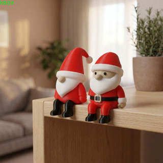 Estátua Sentada De Papai Noel KBOX , Postura Impressa Em 3D Mini Ornamento , Plástico