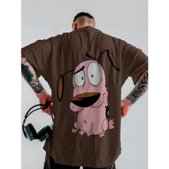 Camiseta Camisa Cão Estilosa Coragem Covarde Streetwear Premium Unissex