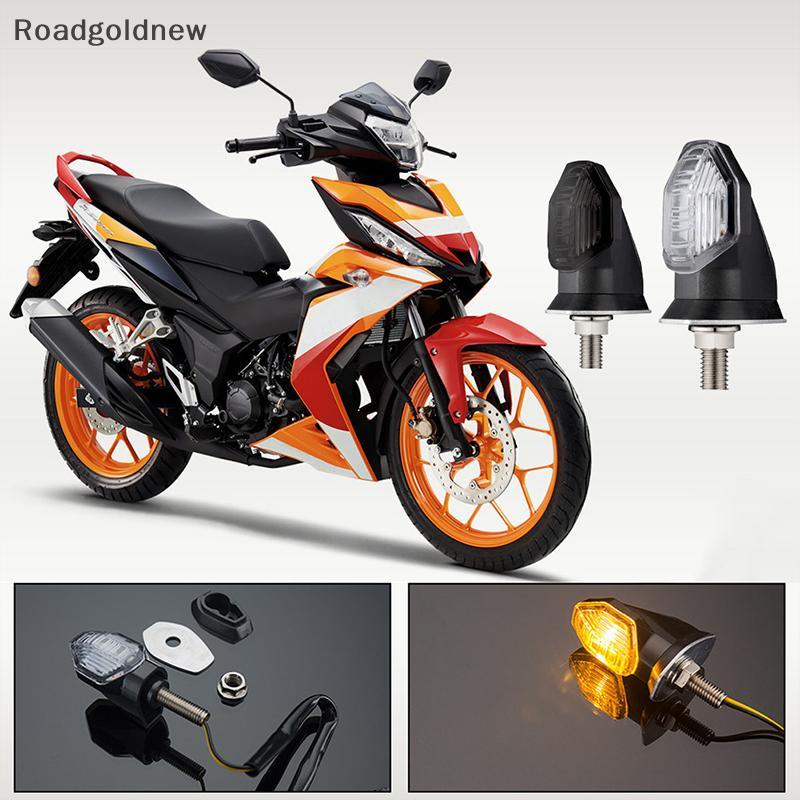 RGN Mini Motocicleta LED Luzes De Sinalização 2 Pçs Universal 12V Âmbar Piscas Para Bicicletas Esportivas E Motocicletas