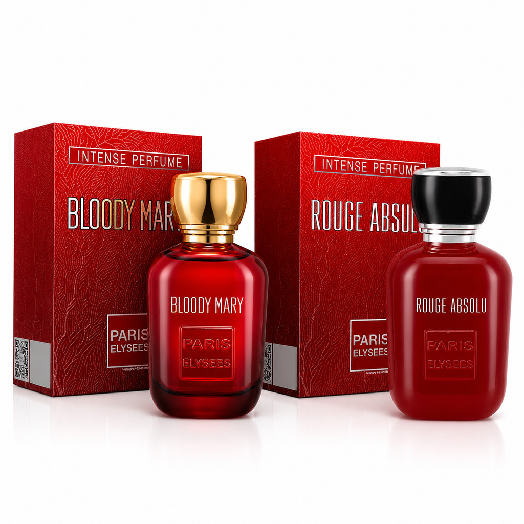 Kit 2 Perfumes Paris Elysees Femininos Bloody Mary + Rouge Absolut EDT 100ml