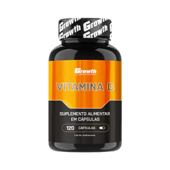 Vitamina C 120 Cápsulas - Growth Supplements Sabor Natural