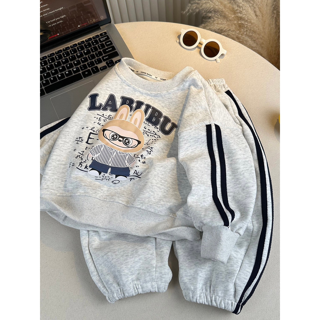 Meninos moletom terno crianças roupas de primavera 2026 novo estilo moda menino bebê primavera outono lazer esportes ter