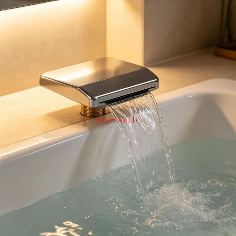 Aço Inoxidável Quadrado Cachoeira Moderno Torneira Design Para Banheiras E Piscinas Fácil Instalação
