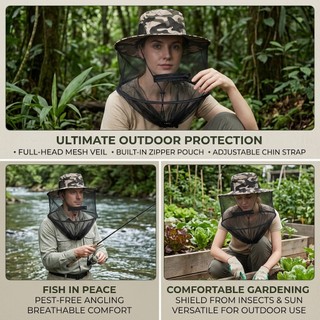 Rede Mosquiteira Chapéu Cabeça Malha Fina Mantém Pequenos Insetos Afastados Efetivamente Equipamento De Jardinagem De Qu