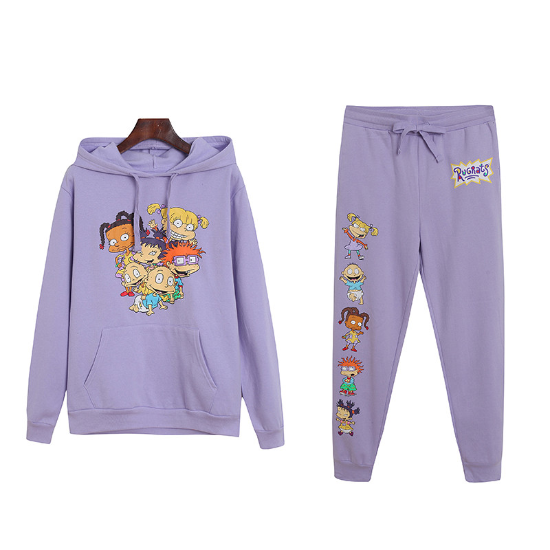 Comércio exterior primavera outono único dos desenhos animados moletom com capuz feminino Popular pulôver impresso jaque