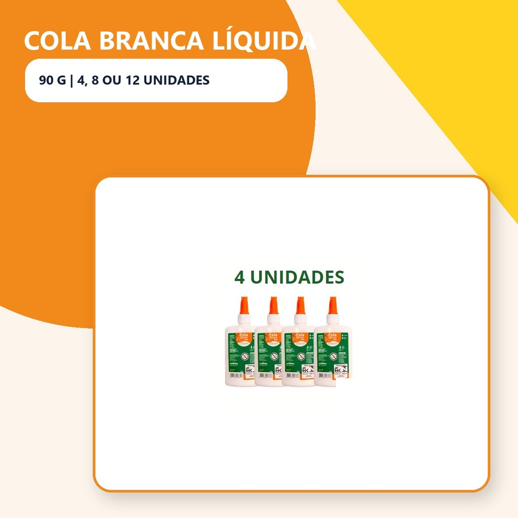 Cola Branca Líquida 90g- Leo e Leo- 4 UNIDADES -papelaria