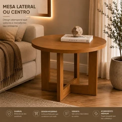 Mesa de Centro e Lateral Moderna – Elegância e Praticidade para sua Casa