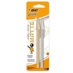 Caneta esferográfica 1.0 Efeito Matte com 2 unidades Bic