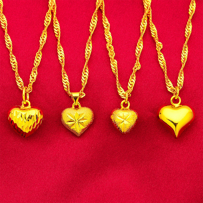 Moda jóias única onda de água colar amor s fivela corrente oco amor colar s fivela