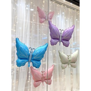 Ins estilo fosco borboleta filme de alumínio balão crianças decoração de aniversário cor óleo sinfonia arco enchimento h