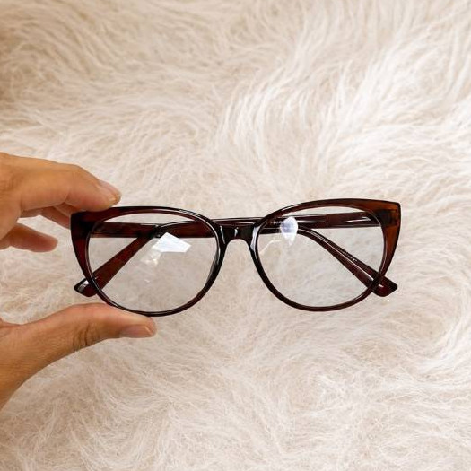 Óculos Feminino Gatinho Sem Grau Armação Colorida Fashion Retrô Vintage Moderno Estiloso Para Lentes Ópticas