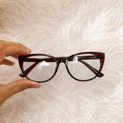 Óculos Feminino Gatinho Sem Grau Armação Colorida Fashion Retrô Vintage Moderno Estiloso Para Lentes Ópticas