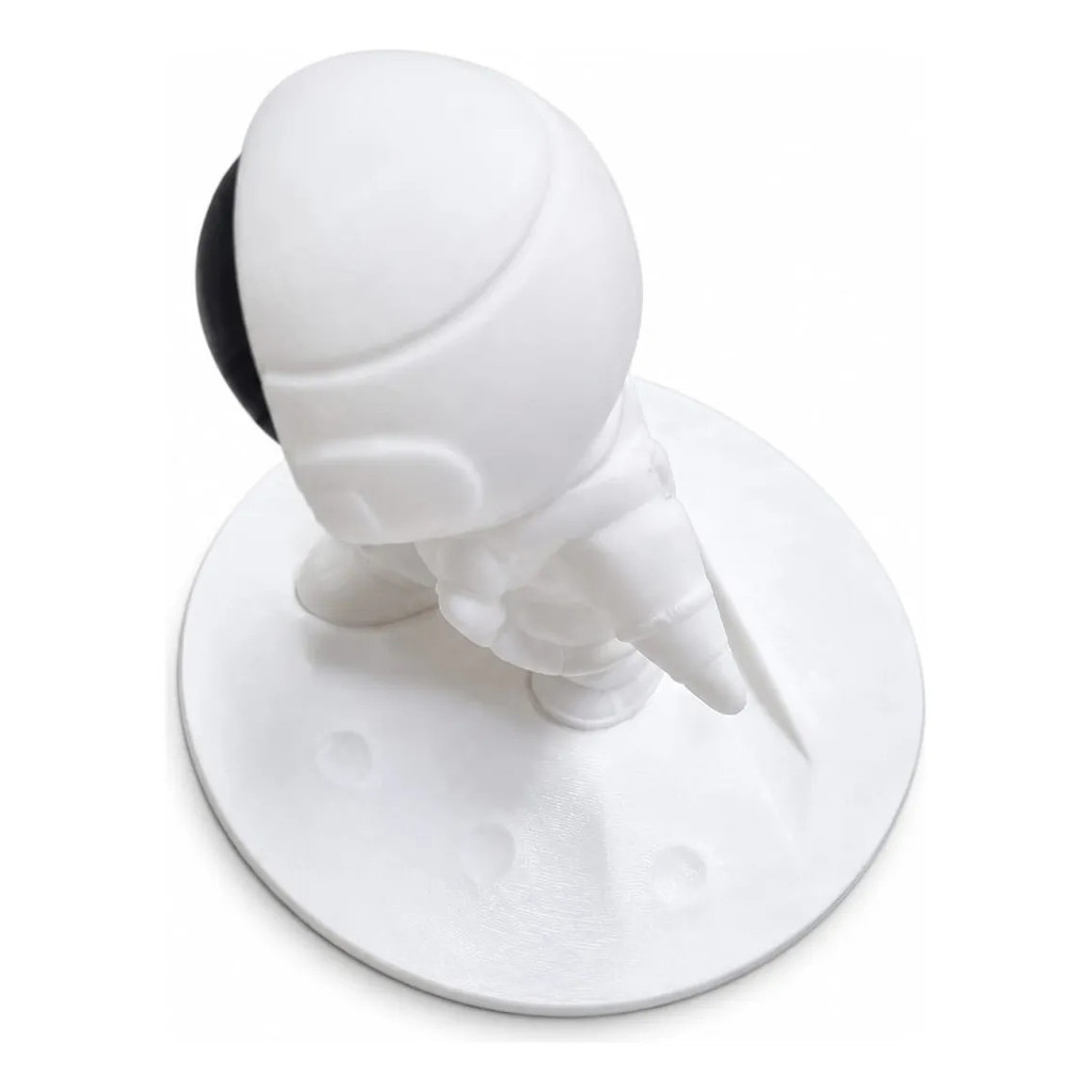 Suporte Para Celular Smartphone Tablet De Mesa Astronauta Branco