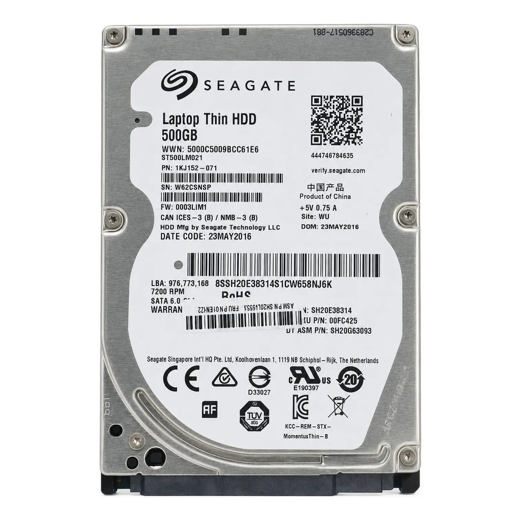 Hd Seagate 500gb 2.5  Sata 7200rpm St500lm021 Prateado