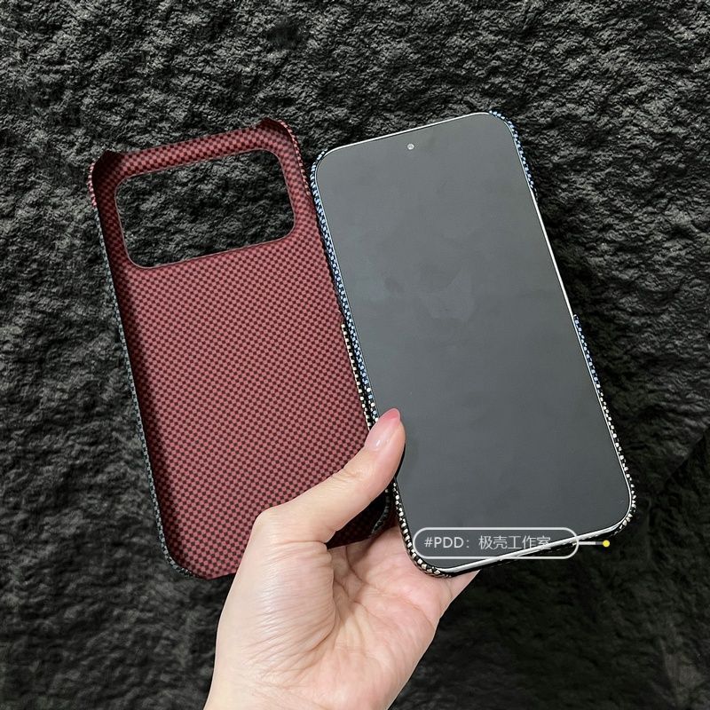 Capa para Telefone Redmi POCO F9 Ultra, Leve, Não-Cobertura Total, Capa Rígida com Textura de Fibra de Carbono Kevlar pa