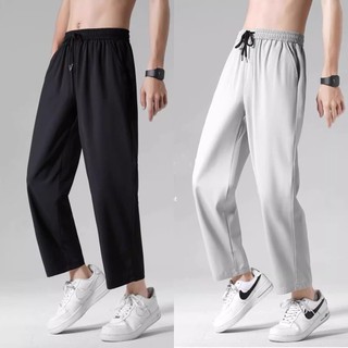 Contra Retreat calças masculinas casuais verão solto Drape calças de cor sólida versão coreana na moda estilo fino de se
