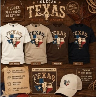 kit Camisa + Boné Texas Estilo, conforto e personalidade em um só kit!