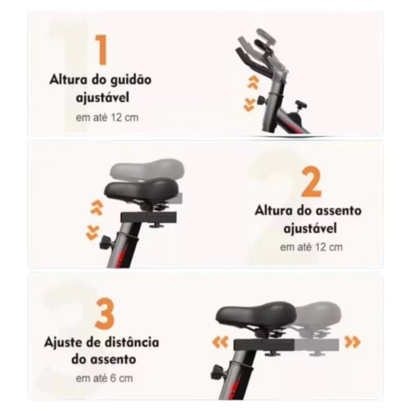 Bicicleta Ergométrica Spinning Fitness Profissional até 120kg — foto 8