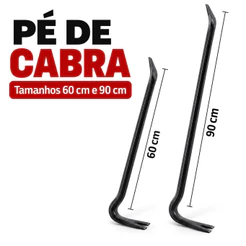Pé De Cabra Manual 60cm 90cm Para Remover Pregos E Alavanca