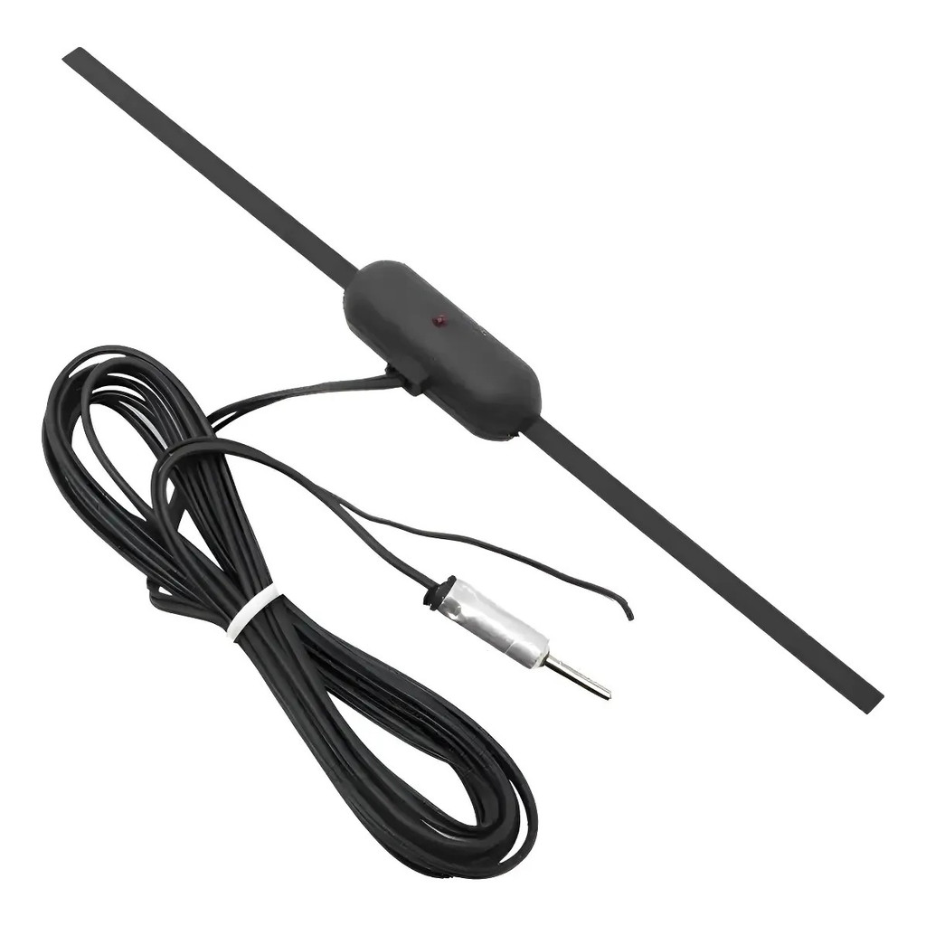 Antena para carro amplificada interna 12v vip fm am muito boa