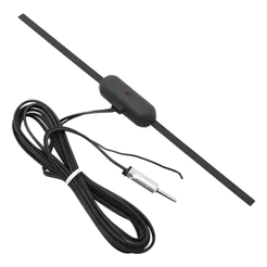 Antena para carro amplificada interna 12v vip fm am muito boa